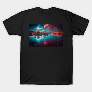 Serene Landscape of Trees and a Lake T-Shirt